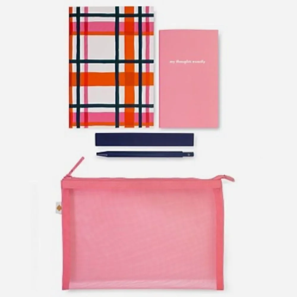 Kate Spade Spring Plaid Jotter Pouch!
